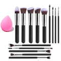 14Pcs Makeup Brush Set with Free Sponge-0