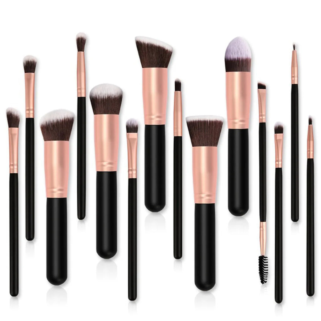 14Pcs Makeup Brush Set with Free Sponge-3