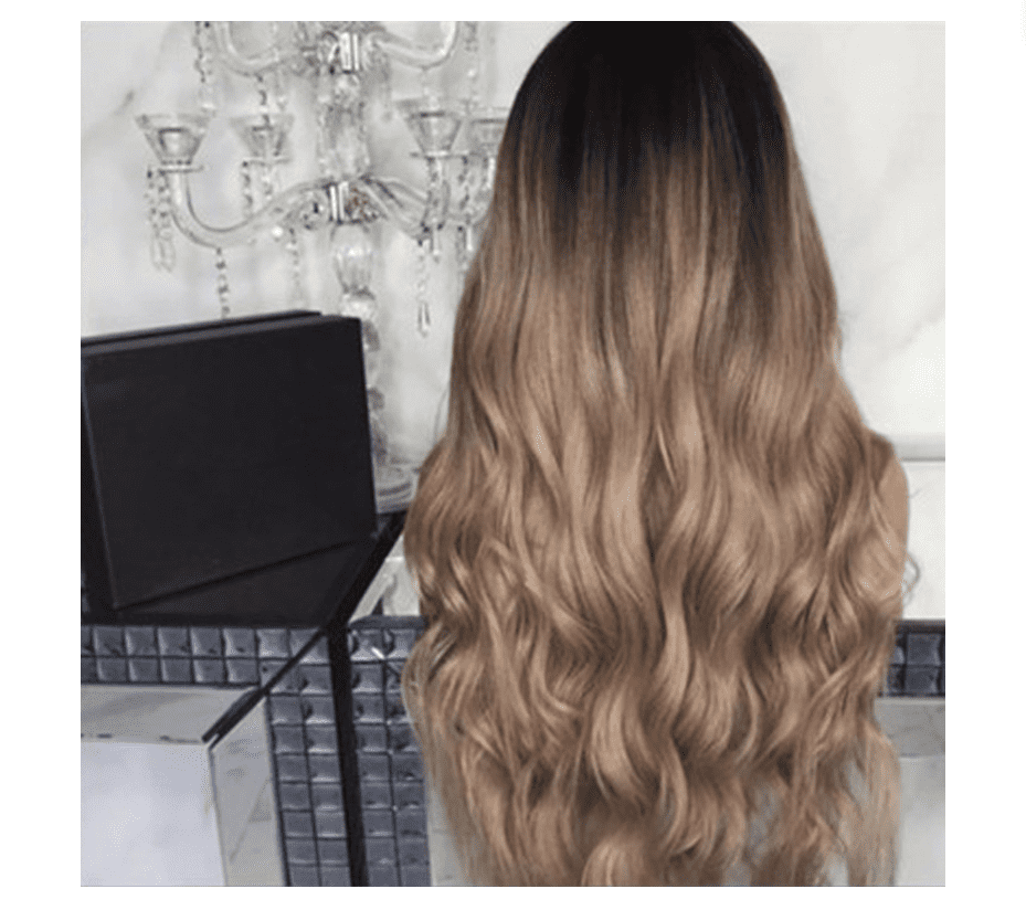 Korean Silk Gradient Long Curly Hair Wig-4