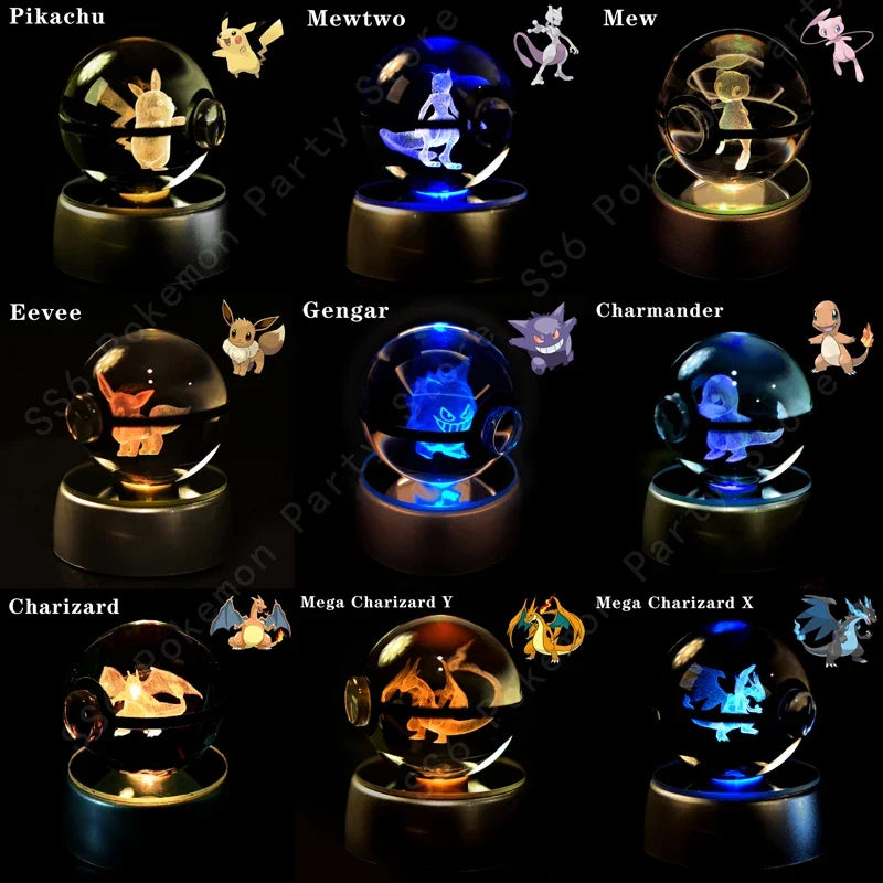 Pokemon Crystal Ball 3D Lamp Night Light-1