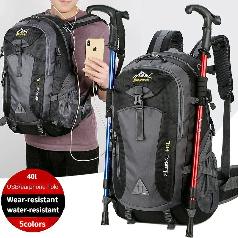 Men's Waterproof Nylon Casual Outdoor Travel Backpack-1