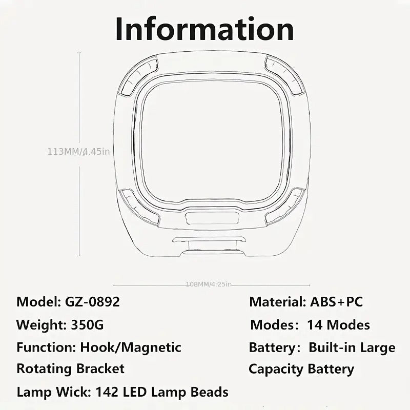 Rechargeable LED Work Light Magnetic Hook-4